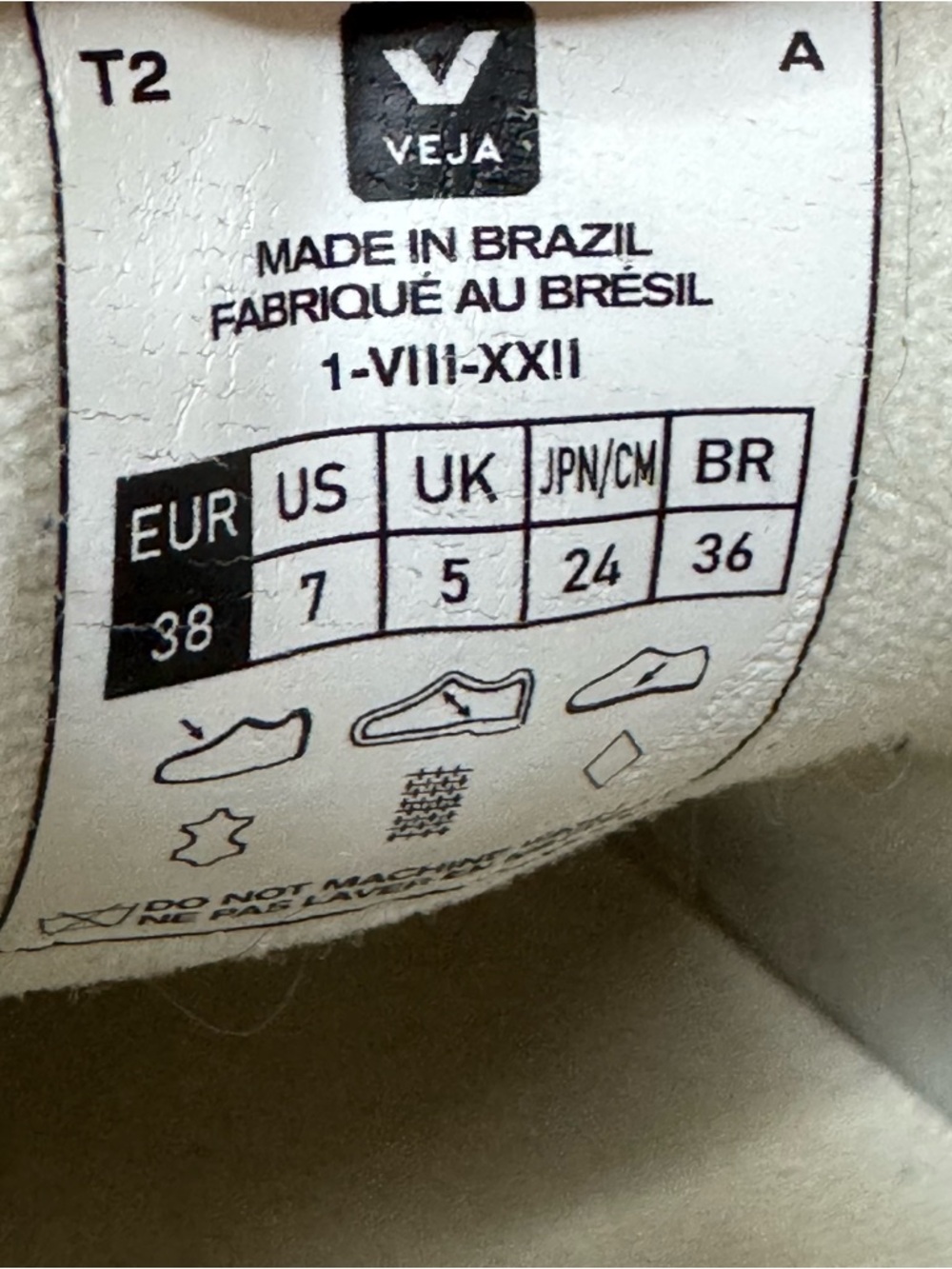 Veja Campo Leather Sneakers - White Black Emeraude Green - Women’s 7 / EU 38 - Picture 5 of 14